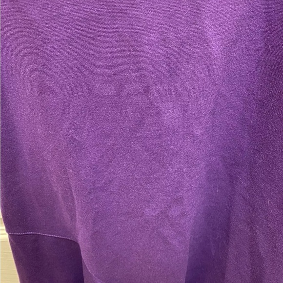 Lauren Ralph Elegant Brill Purple Sleeveless Dress w/ Faux Leather Trim Sz NWT!! - Picture 7 of 15